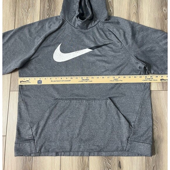 Nike Hoodie Mens XL Gray Center Swoosh Logo Fleece Pullover Outdoor Dri-Fit - Picture 7 of 7